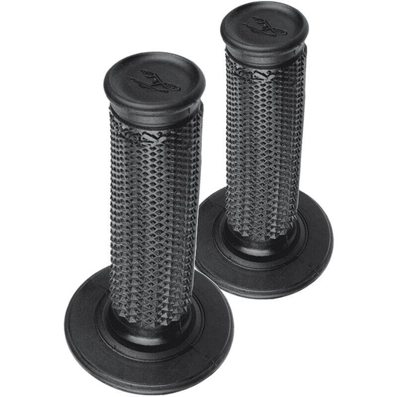 Renthal Tapered Dual Layer Ultra Tacky Half Waffle Black Grips Motocross Enduro